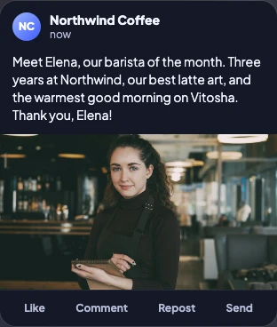 The LinkedIn preview